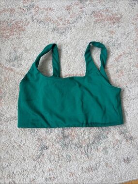 girlfriend collective Emerald Green Scoop Bralette